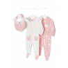 Pack 2 pijamas con babero MAYORAL para recién nacido ECOFRIENDS Color Rosa