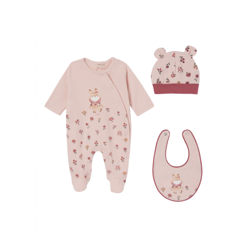 Pack cadeau 3 pièces MAYORAL Bébé couleur rose