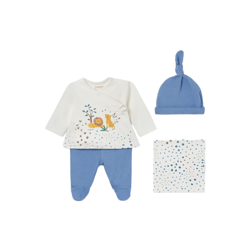 Pack cadeau 4 pièces MAYORAL Baby Color Blue Ice