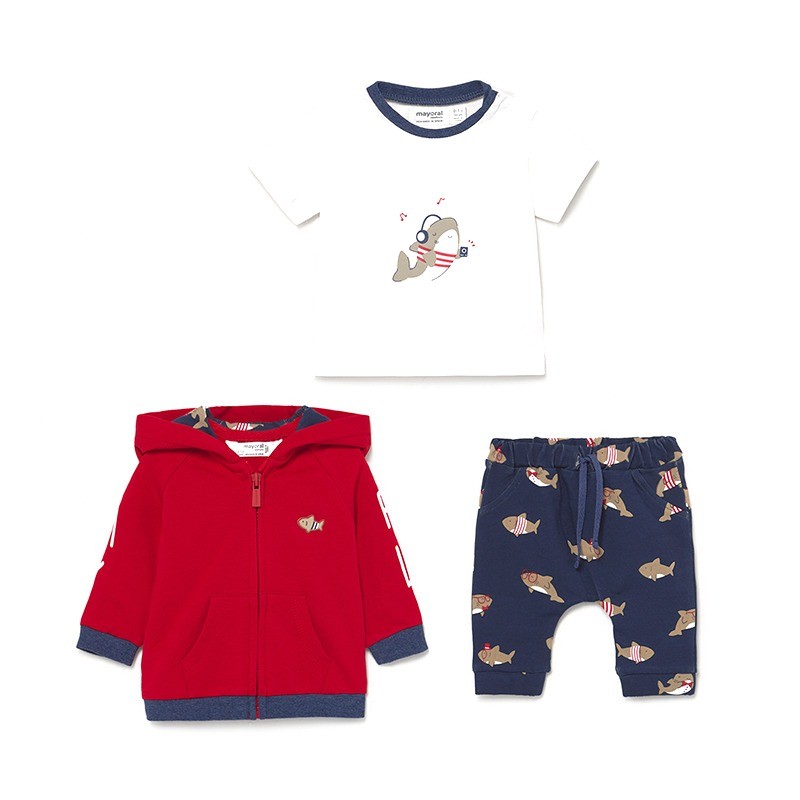 Chadal Set with Baby T-shirt MAYORAL Color TOMATE