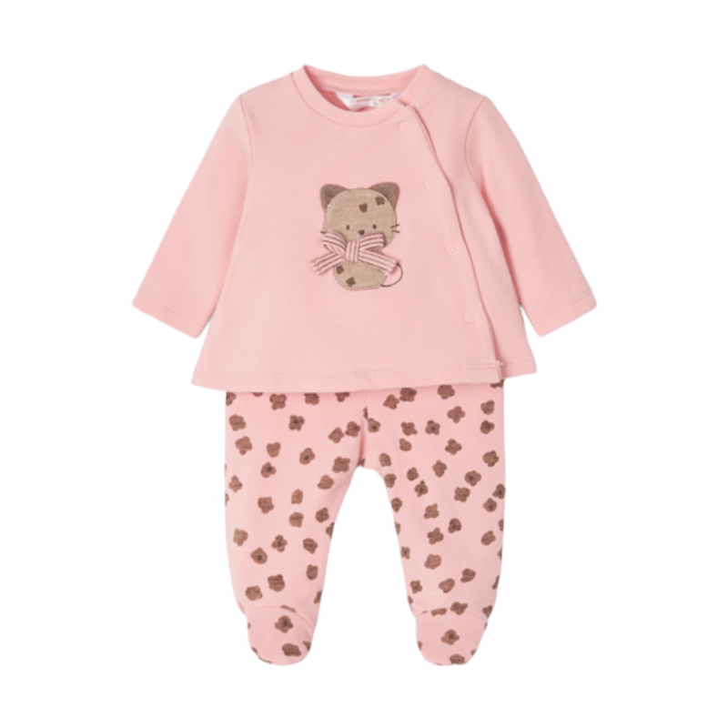 Conjunto polaina estampada MAYORAL para recién nacido ECOFRIENDS Color Blush