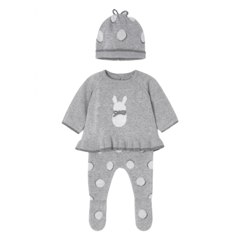 Tricot-Set mit Hut MAYORAL Baby Fog