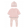 Conjunto polaina de tricot con gorro recién nacido ECOFRIENDS Color Rosa