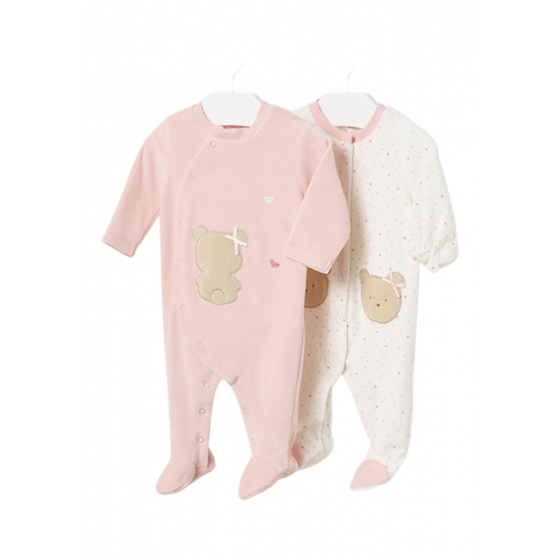 Pack 2 pyjamas velours MAYORAL Rose