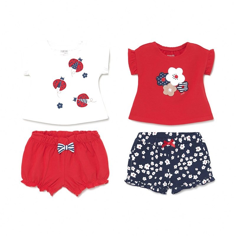 Set 4 pezzi Summer Baby Girl MAYORAL Colore ROJO