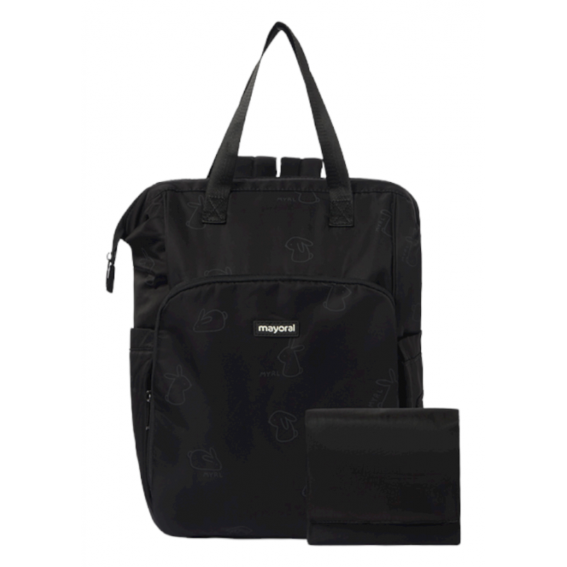 Rucksack und Wickel Baby Farbe Schwarz