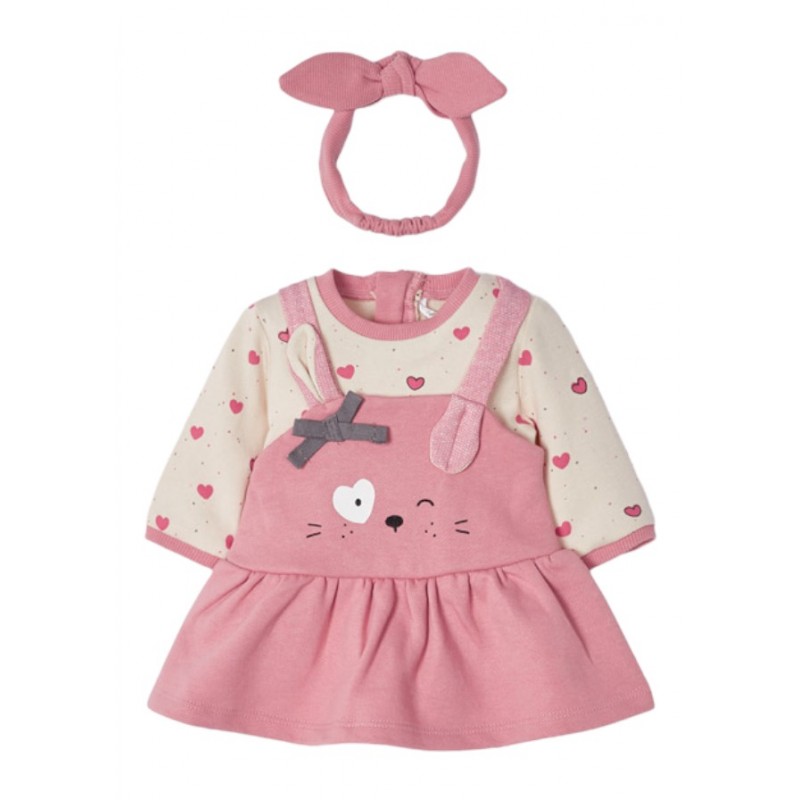 Robe avec diadem MAYORAL Quarzo couleur bébé