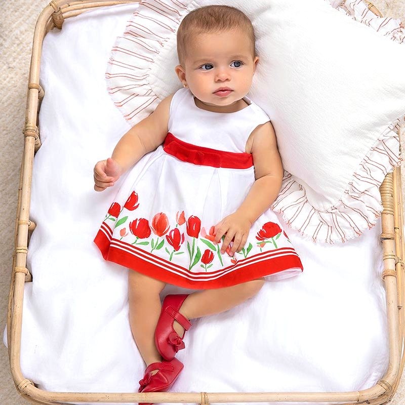 Baby Girl Dress Cenefa MAYORAL Color ROJO