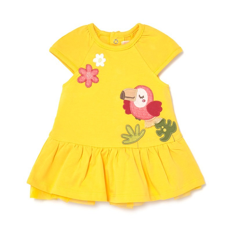 Dress Point avec Broderie Baby Girl MAYORAL Couleur AMARILLO