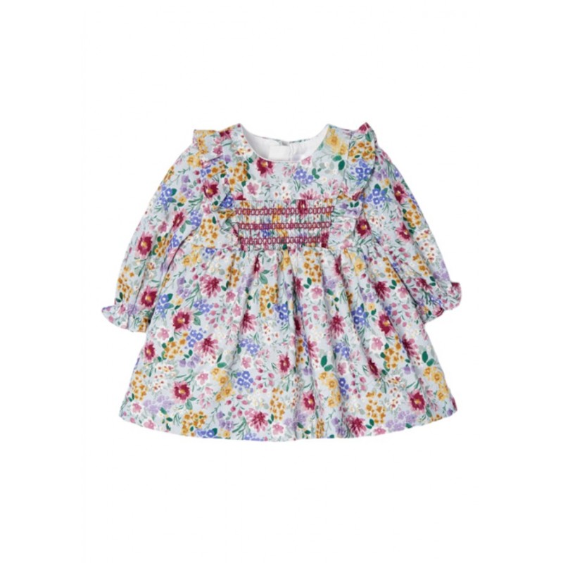 Robe de nid d'abeilles pour bébé couleur Grosella