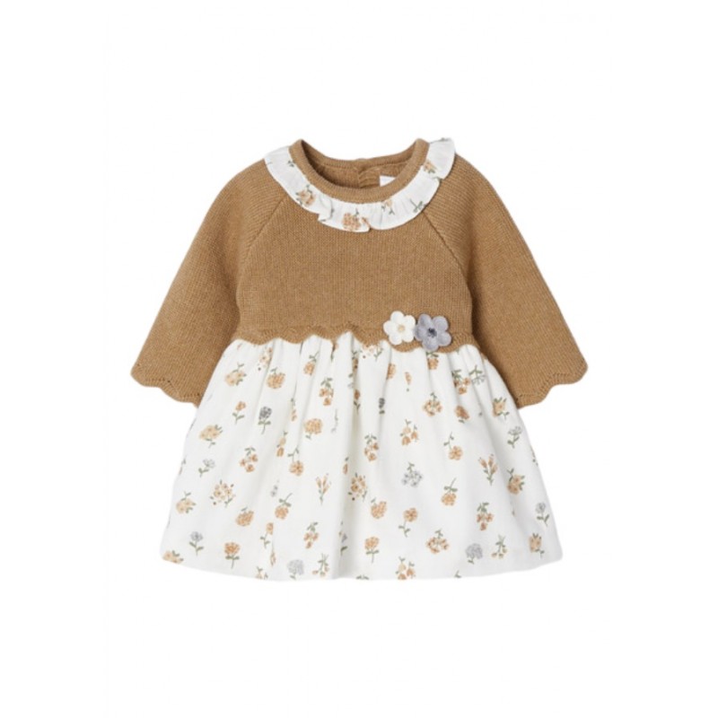 Robe de tricot combinée MAYORAL Baby Caramel