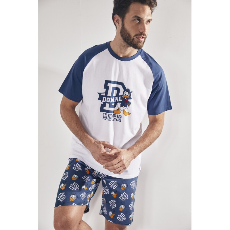 Pajama Sommer Mann DISNEY PATO DONALD BLANCO