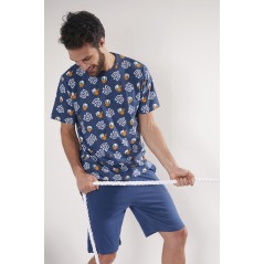 Pijama de Verano para Hombre DISNEY PATO DONALD Color MARINO