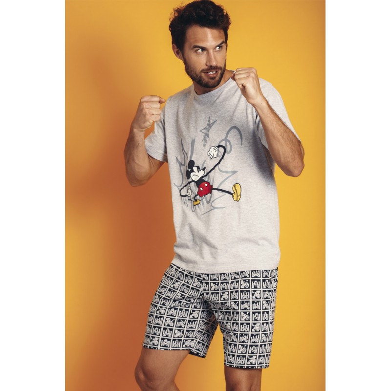 Pajama Sommer Mann DISNEY Mickey Mouse Gris