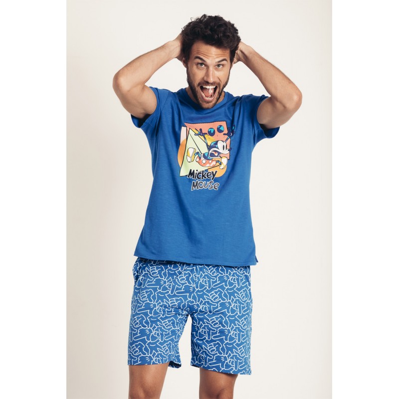 Pajama Sommer Mann DISNEY Mickey Mouse Blau