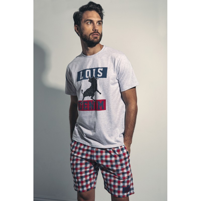 Short Pyjama for Men Summer LOIS Grey