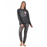 Pijama Mujer Invierno POP CORN Color Gris