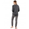 Pijama Mujer Invierno POP CORN Color Gris