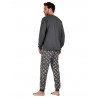 Pijama Hombre Invierno POP CORN Color Gris