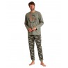 Pijama Hombre Invierno LOIS Color Caqui