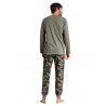 Pijama Hombre Invierno LOIS Color Caqui