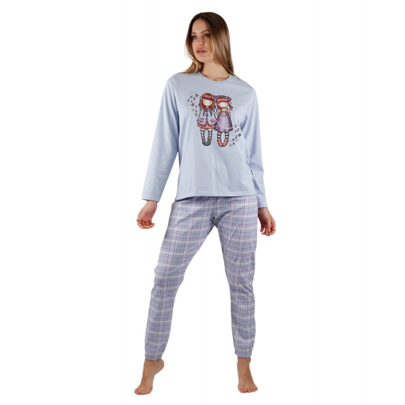 Pijama Mujer Invierno Gorjuss Color Azul