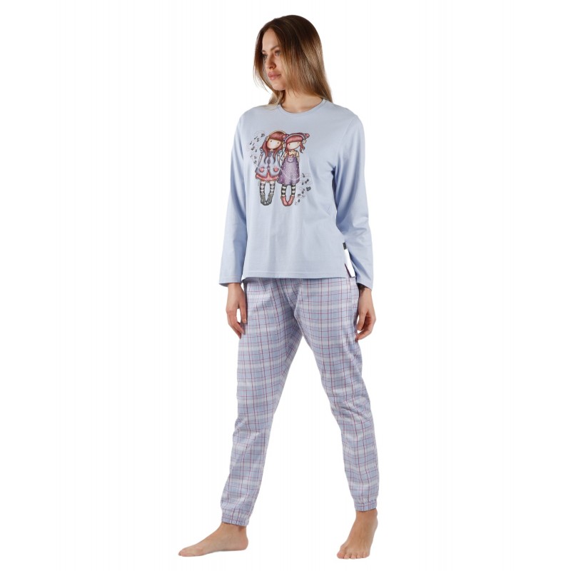 Pijama Mujer Invierno Gorjuss Color Azul