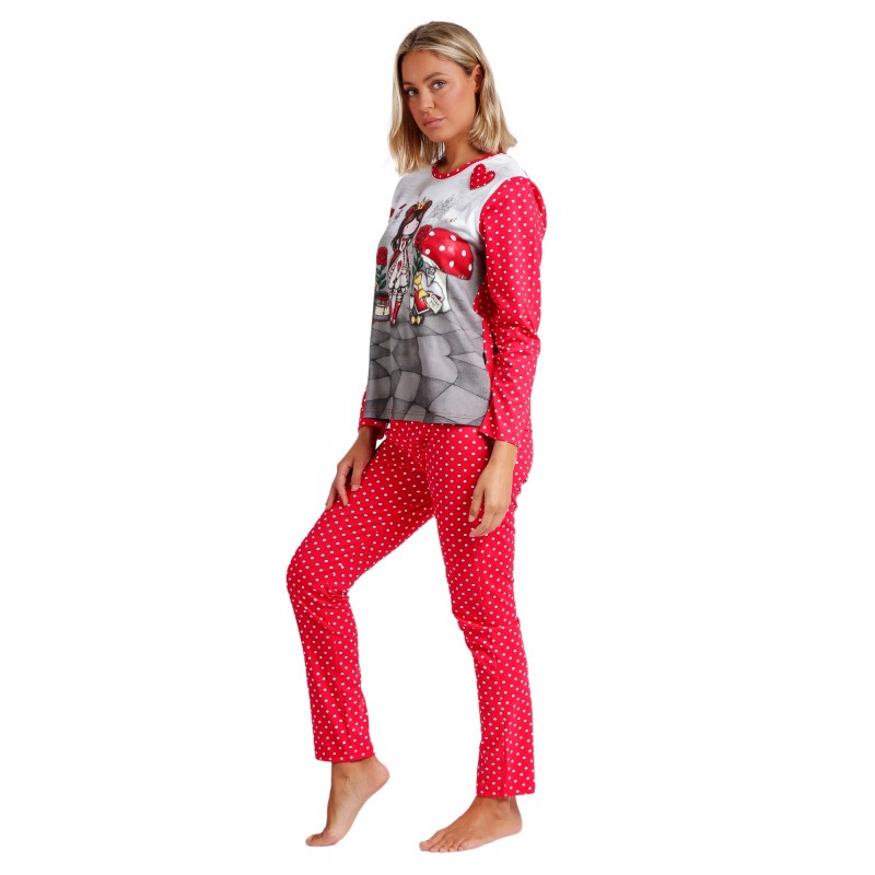 Pijama Mujer Invierno Gorjuss Color Frambuesa