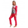 Pijama Mujer Invierno Gorjuss Color Frambuesa