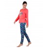 Pijama Mujer Invierno SMILEY Color Peach