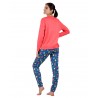 Pijama Mujer Invierno SMILEY Color Peach