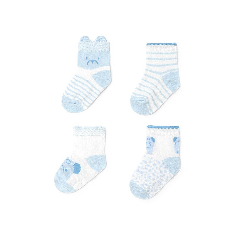 Pack 4 Socken für neues Baby Born MAYORAL Farbe CIELO