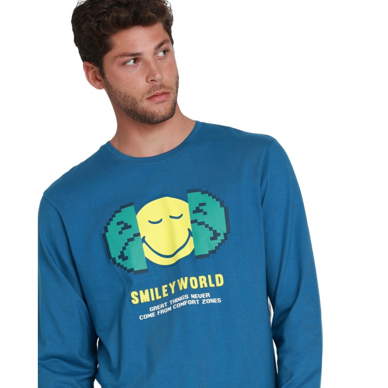 Pyjama Men Winter SMILEY Color Oceano