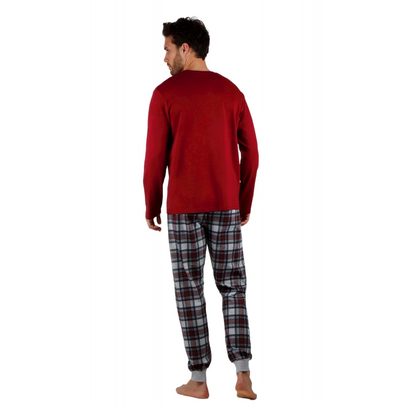 Pyjama Herren Winter Disney Mickey Mouse Bordeaux