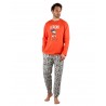 Pijama Hombre Invierno DISNEY Mickey Mouse Naranja