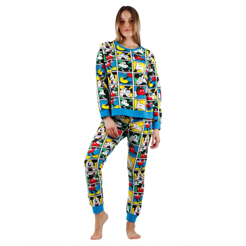 Pijama Donna Inverno DISNEY Topolino Multicolore