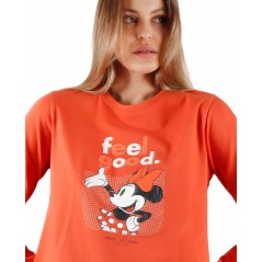 Pijama Mujer Invierno DISNEY Minnie Mouse Naranja