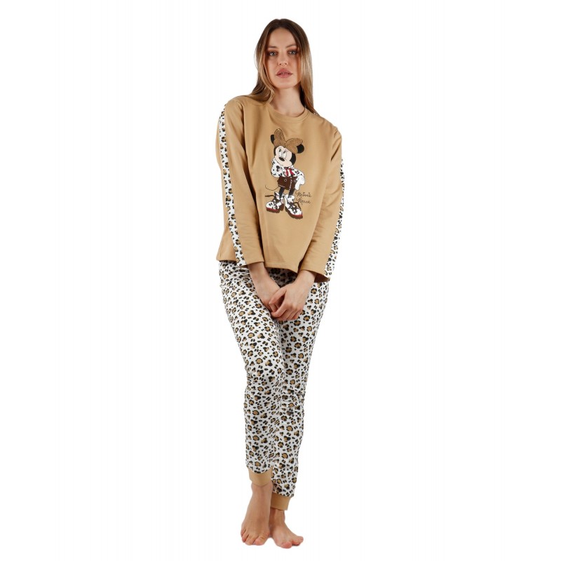 Pijama Mujer Invierno DISNEY Minnie Mouse Animal Print