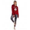 Pijama Mujer Invierno DISNEY Minnie Mouse Burdeos