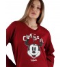 Pijama Mujer Invierno DISNEY Minnie Mouse Burdeos