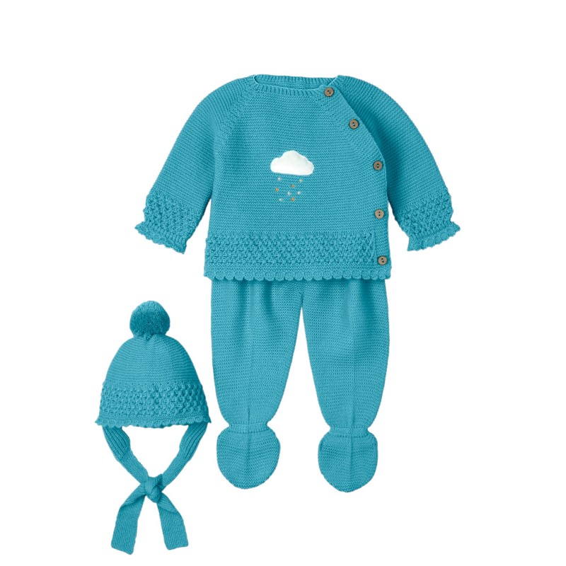 Set bambino 3 pezzi Canesú MAC ILOION Teal