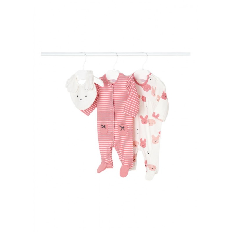 Pack 2 pajamas mit bib MAYORAL Farbe Quarz