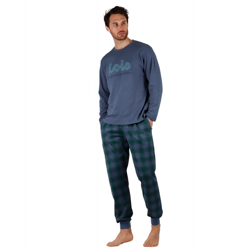 Pijama Hombre Invierno LOIS Color Azul