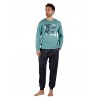 Pijama Hombre Invierno DISNEY Mickey Mouse Aqua