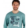 Pijama Hombre Invierno DISNEY Mickey Mouse Aqua