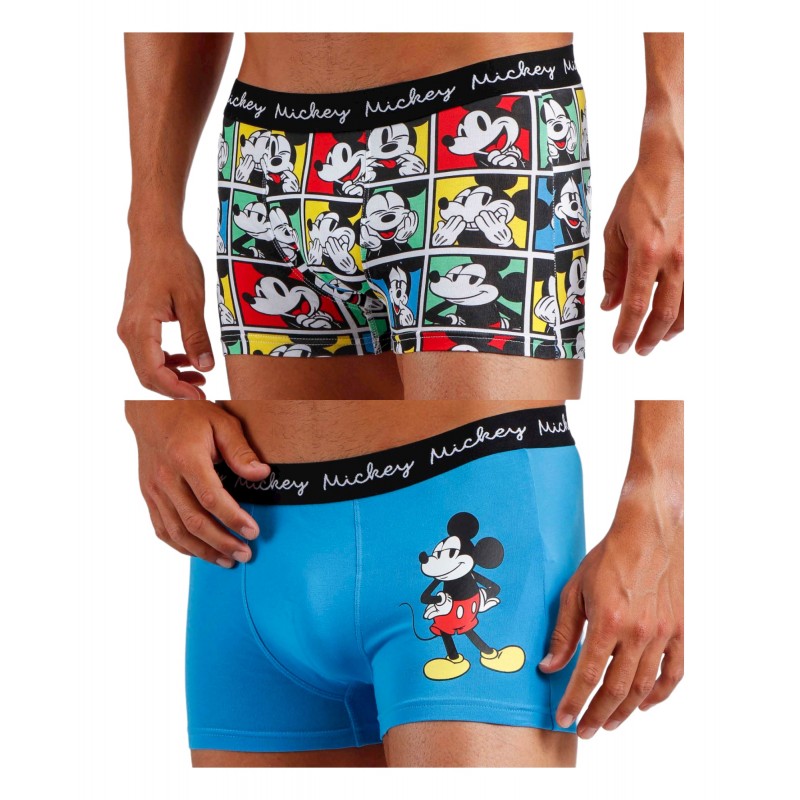 Pack 2 Bóxer Caballero DISNEY Mickey Mouse Azul y Colores