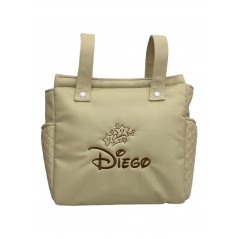 Bolso Panera Polipiel Personalizado Beige y Dibujo