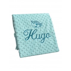 Colore del bambino verde ricamato nome + disegno 2