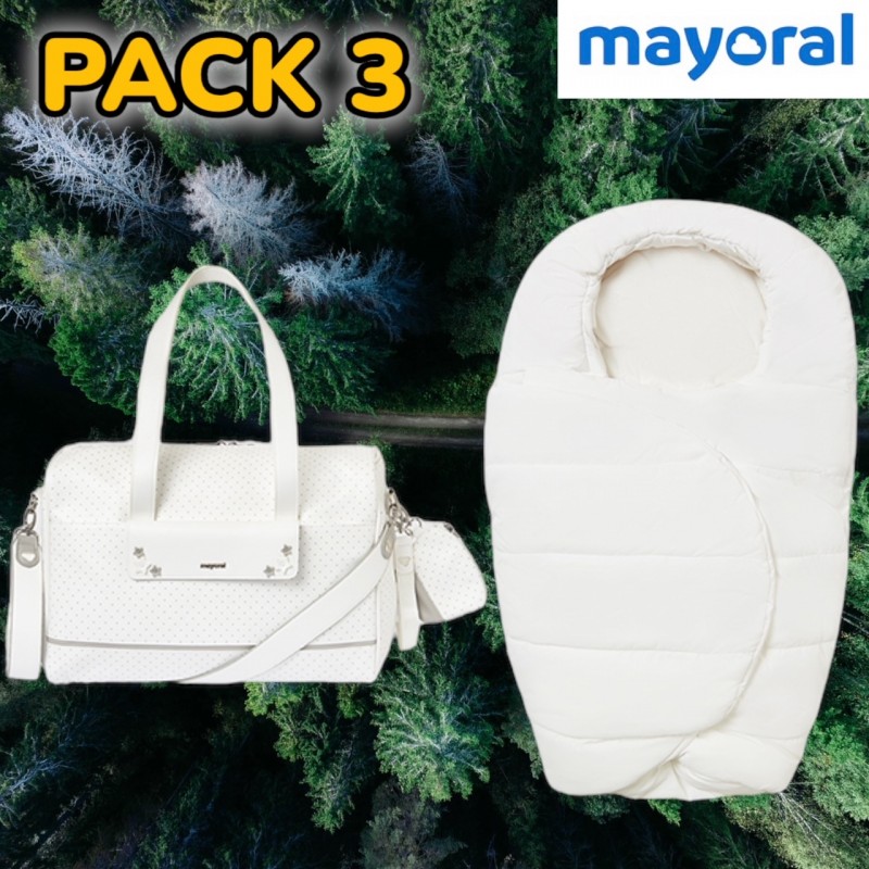 Pack 3 MAYORAL - Sac + Saco Crude Lunar Layer