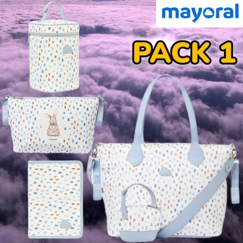 Pack 1 MAYORAL Sac et accessoires Tirage bleu